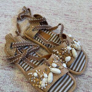 Clergerie Shell Sandals- Size 39.5